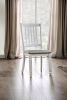 Dining Room Furniture Set of 2pcs Side Chairs Antique White Solid wood Slats Back Light Gray Padded Fabric Seat Cushions Kitchen Breakfast
