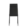 Dining chairs set of 4, Black modern kitchen chair with metal leg