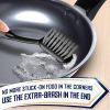 Dish Brush Set of 4 with Bottle Water Brush Dish Scrub Brush Straw Brush Black