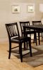 Set of 2pc Chairs Dark Espresso Finish Solid wood Kitchen Counter Height Chair Dining Room Furniture Padded Leatherette Seat