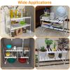 2 Tier Under Sink Organizer Retractable Kitchenware Rack Holders Space Saving Storage Shelf 55LBS Max Load