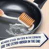 Beige Dish Brush Set of 4 with Bottle Water Brush Dish Scrub Brush Scrubber Brush and Straw Brush for Kitchen Ergonomic Non Slip Long Handle