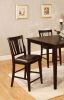 Set of 2pc Chairs Dark Espresso Finish Solid wood Kitchen Counter Height Chair Dining Room Furniture Padded Leatherette Seat