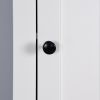 White Floor Storage Cabinet with 2 Doors and 6 Shelves - 15.75 x 11.81 x 66.93 inches - Living Room Wooden Cabinet for Multiple Uses