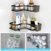 2Pcs Corner Shower Caddy Anti-Rust Soap Holder Hanging Hook No Drilling Adhesive Shower Organizer Corner Shelves Bathroom Kitchen