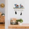 WILLART Handmade Elephant Design Metal Wall Hanging Antique7 Key Hooks Key Holder Coat Hanger for Home Décor Wall Décor (31.50 cm x 21.50 cm)