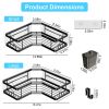 2Pcs Corner Shower Caddy Anti-Rust Soap Holder Hanging Hook No Drilling Adhesive Shower Organizer Corner Shelves Bathroom Kitchen