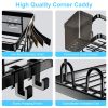 2Pcs Corner Shower Caddy Anti-Rust Soap Holder Hanging Hook No Drilling Adhesive Shower Organizer Corner Shelves Bathroom Kitchen