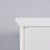 White Floor Storage Cabinet with 2 Doors and 6 Shelves - 15.75 x 11.81 x 66.93 inches - Living Room Wooden Cabinet for Multiple Uses