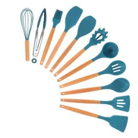 Non-stick Silicone Kitchenware Cooking Utensils Set Cookware Spatula (Color: clear)