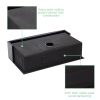 Farmhouse Apron Handmade Stainless Steel Kitchen Sink, Gunmetal Black Single Bowl Bar Sink with Strainer