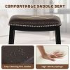 26 Inch Counter Height Bar Stool Set of 2 with Upholstered Seat